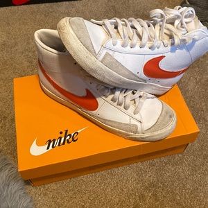 Red Nike high top blazer